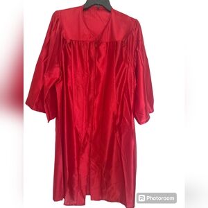 Graduation Gown Unisex Men Women Red